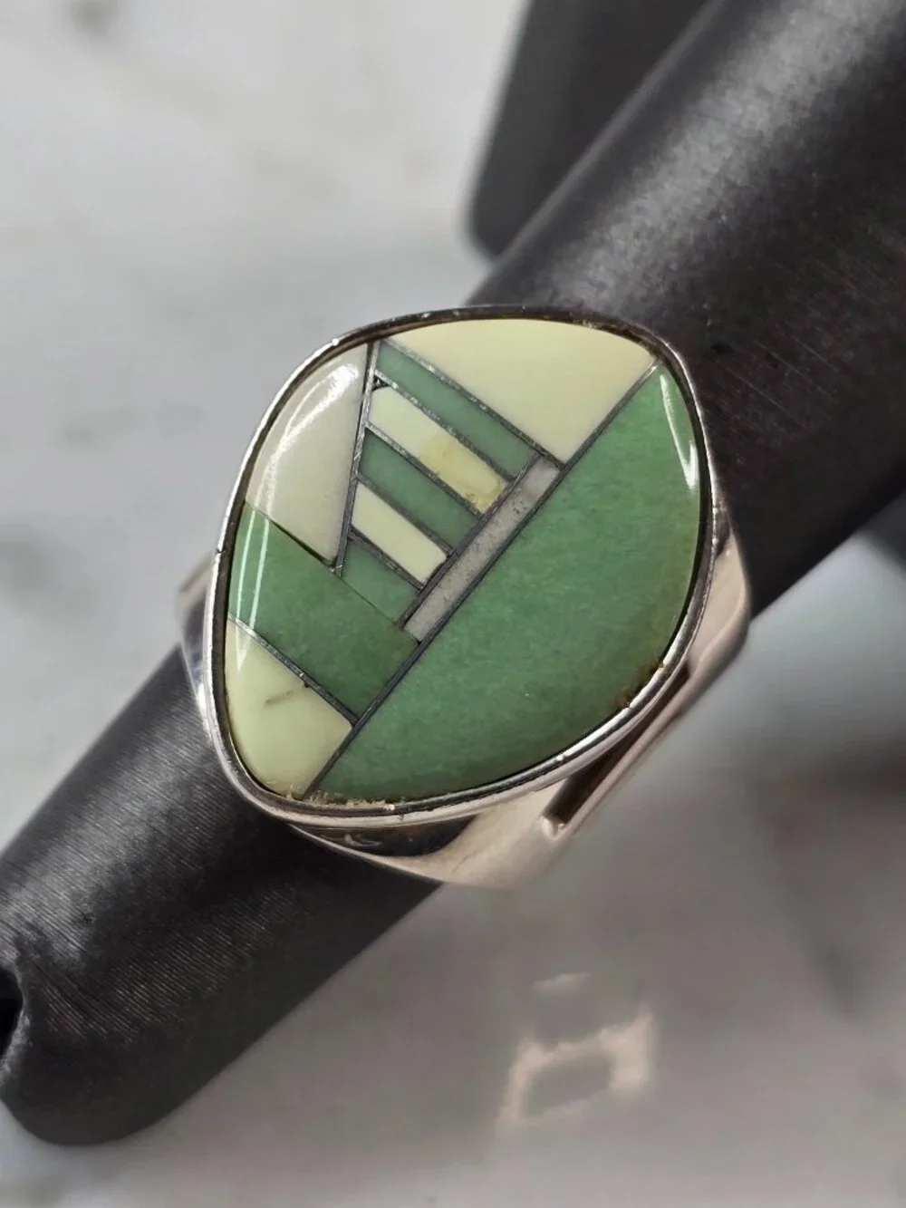 Womens Vintage Estate Sterling Silver Southwestern DTR Jay King Ring 10.4g E621